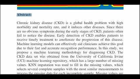 A Machine Learning Methodology for Diagnosing Chronic Kidney Disease