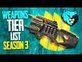 Ranking Every Weapon in Apex Legends Season 3 Weapon Tier List