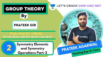 Symmetry Elements and Symmetry Operations Part-2 | Group Theory | CSIR-UGC NET | Prateek Agarwal