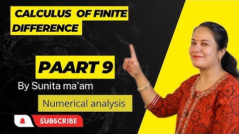 The Calculus of Finite Difference Numerical Analysis/Operator/forward difference/Backward difference