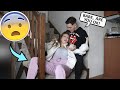 FALLING DOWN THE STAIRS PRANK ON BOYFRIEND! *CUTE REACTION*