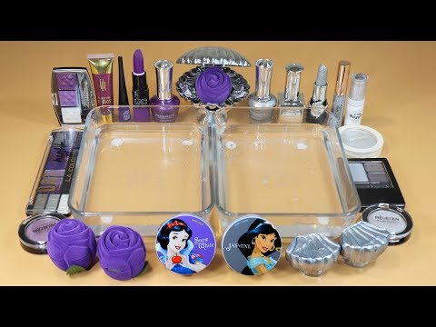 Mixing&amp;#39; PurpleVS <strong>Silver</strong>&amp;#39;Eyeshadow,Makeup and glitter <strong>Into</strong> Slime! Satisfying Slime Video.