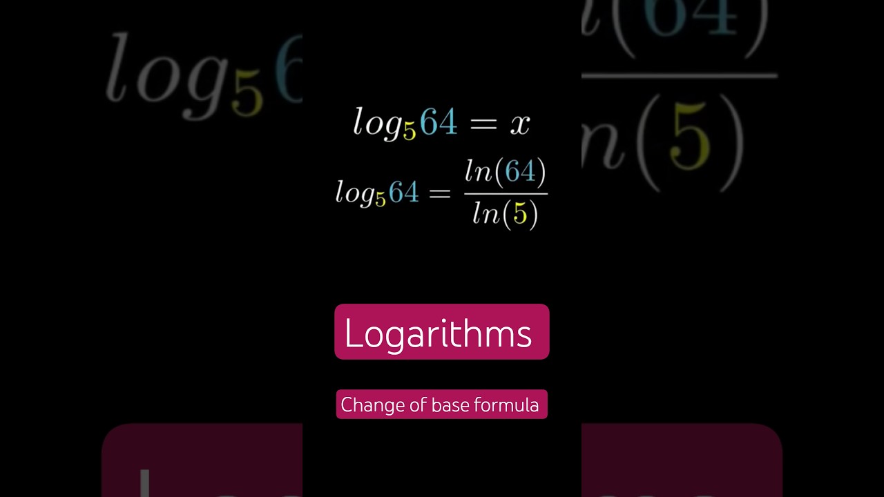Вычисление логарифмов с использованием формулы изменения основания 
