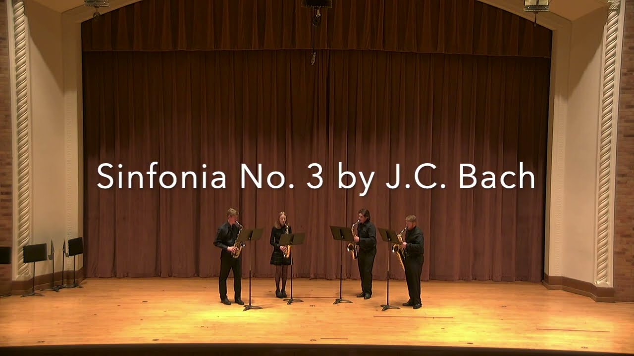 Sinfonia No. 3 for Saxophone Quartet, by J.C. Bach