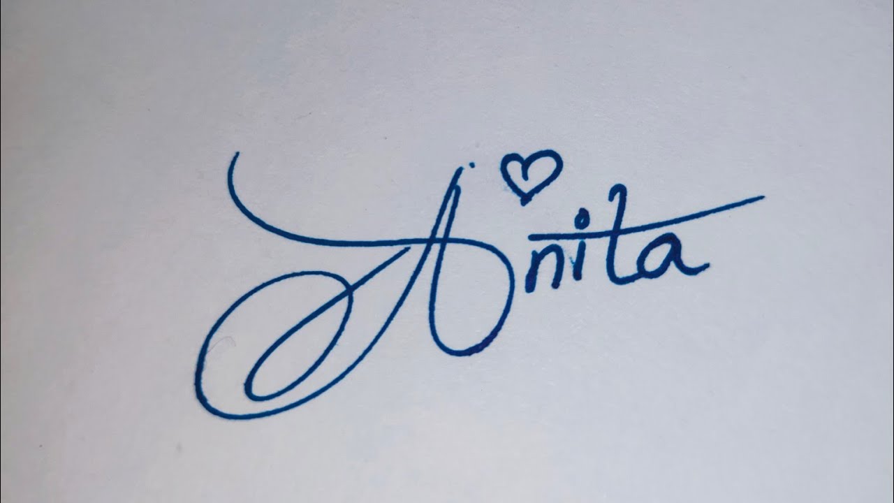 Calligraphy Of Letter A|Stylish Name Of Anita - YouTube