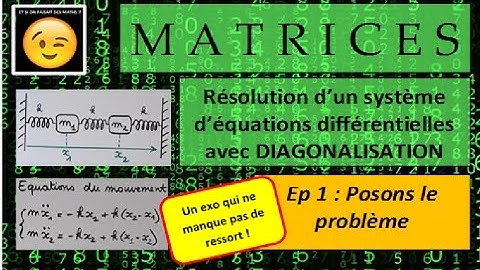 DIAGONALISATION - Résolution système dynamique - Ep 1 - Mise en équations