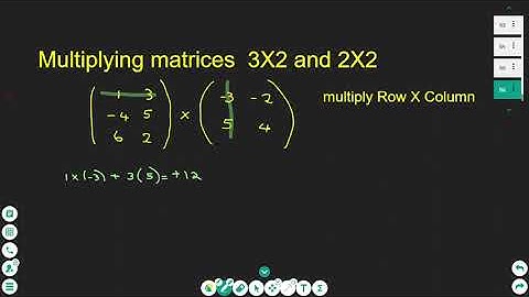 Matrix multiplication 3X2 and 2X2 University Maths
