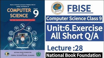 Class 9 Computer Unit 6 All Short Q/A  | New Syllabus 2024|LearnOnlineWithAnum