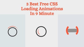3 Best Free CSS Loading Animations In 9 Minute #javascript #frontend #animation #loader #loading