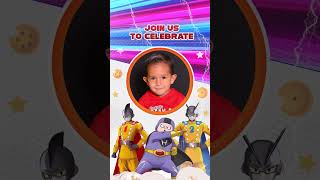 DRAGON BALL Super: Super Hero Birthday Invitation