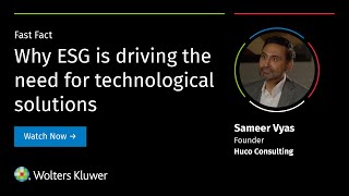 Fast Fact – Why ESG is driving the need for technological solutions