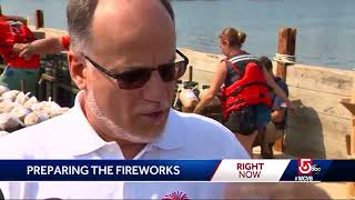 Go behind the scenes of Boston's fireworks barge