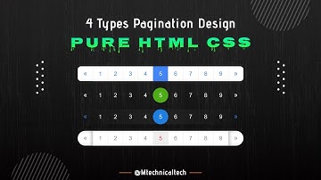 4 Beautiful CSS Pagination Design using Pure HTML CSS - M technical tech