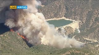 Firefighters battle brush fire in Angeles National Forest near Azusa I ABC7