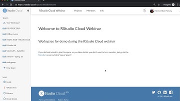 RStudio Cloud - Joining a workspace, student view