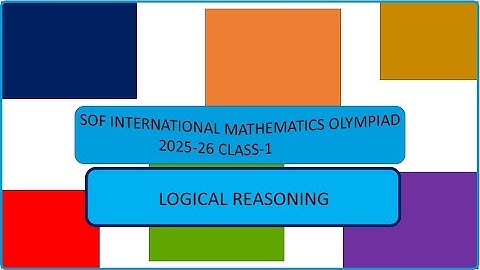 Class 1 - International Mathematics Olympiad (IMO) Question Paper 2025-26 Logical Reasoning