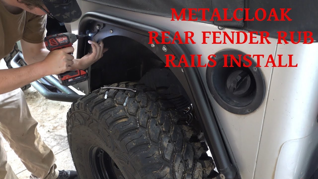 MetalCloak Rear Fender Rub Rails with Mounting Plates Install | 2004 ...