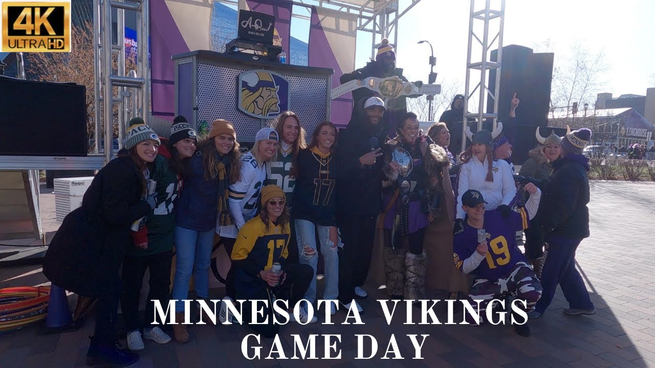 4K Minnesota Vikings Game Day US Bank Stadium PrePost Match Party