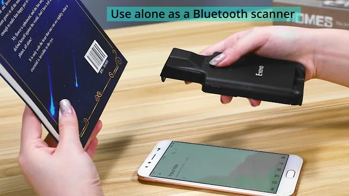Eyoyo 2D Back Clip Bluetooth Barcode Scanner Work with Phone
