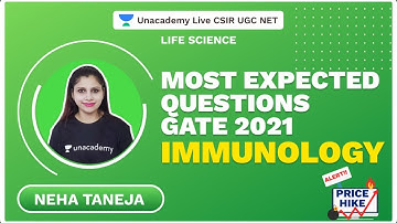 Most Expected Questions GATE 2021 - Immunology| Life Science| Neha Taneja | Unacademy Live