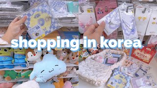 shopping in korea vlog 🇰🇷 cute stationery \& accessories haul 🎀 Daiso snacks \& more