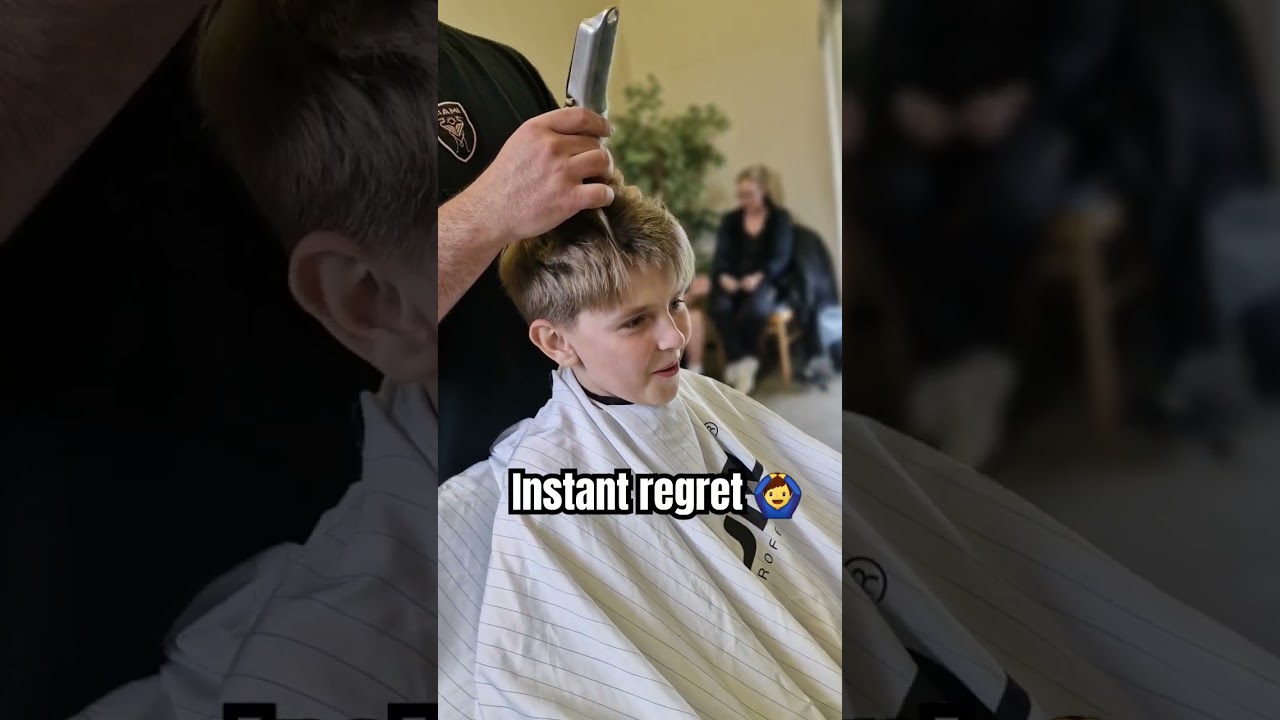 Kid regrets buzz cut 🤦‍♂️🤣 