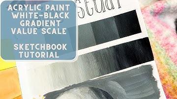 How to Paint a Smooth Acrylic Gradient | White to Black Value Scale Tutorial