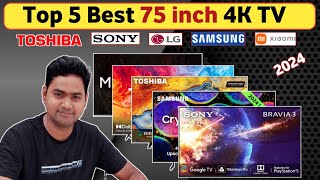 Top 5 Best 75 inch 4K TV 2024🔥🔥Best 75 inch TV Under 100000🔥🔥Best 75 inch Qled TV in India 2024