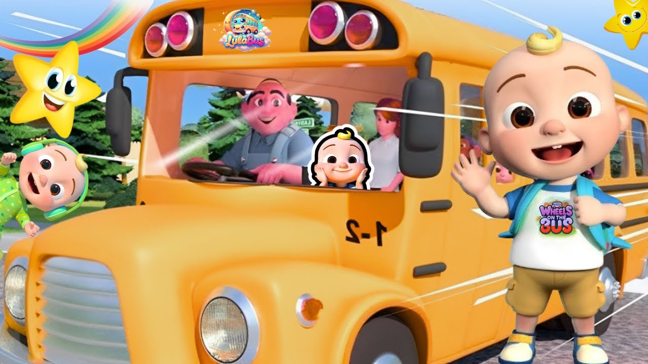 Wheels on the Bus | Nursery Rhyme Sound Variations | New Remix Fun Kids Songs | Sing Along! LullaBus