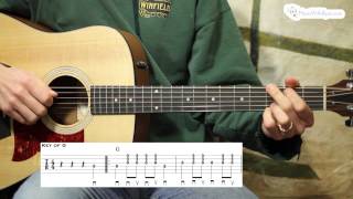 Video thumbnail of "Worried Man Blues Carter Style and Intermediate - Guitar Lesson"