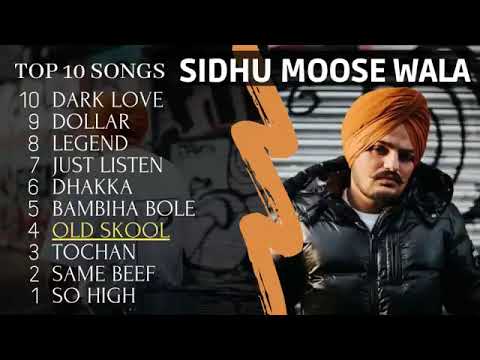 top 10 song powered by Sidhu Moose wala