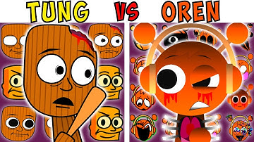 ALL TUNG TUNG TUNG SAHUR VS OREN TEST | FNF Character Test | Gameplay VS Playground