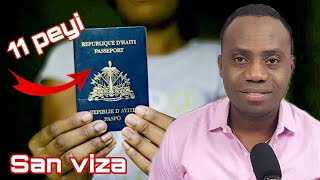 11 peyi ayisyen ka ale san viza // Free visa 2022