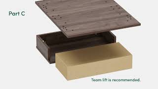 Installation Video for Standing Desk Top - SDE0098 lhl&zpa