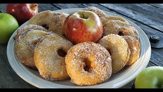 DONAS de MANZANA🍎🍏 | Cómo hacer DONAS de MANZANAS con canela (Donuts o Buñuelos RELLENOS)? 🍎🍏