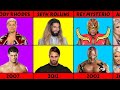 Wwe superstars from debut and now