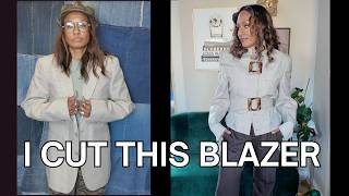 How I Turned A Vintage Mens Blazer Into A Modern Statement Jacket