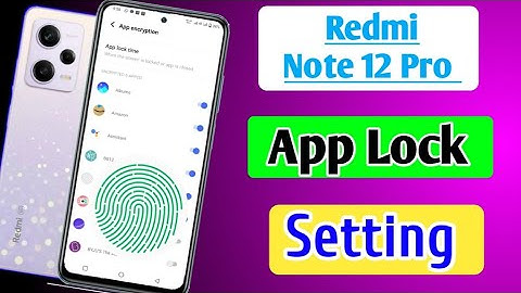 Redmi Note 12 pro me App ne lock kaise lagaye | how to set Applock in redmi note 12 pro mobile