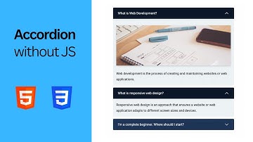 How To Create An Accordion With HTML & CSS (No JavaScript)