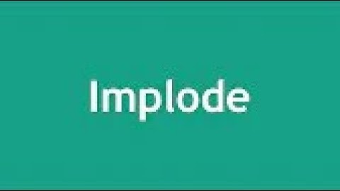 تعلم PHP  باللغة العربية - " String Functions   Implode"- حلقة 47