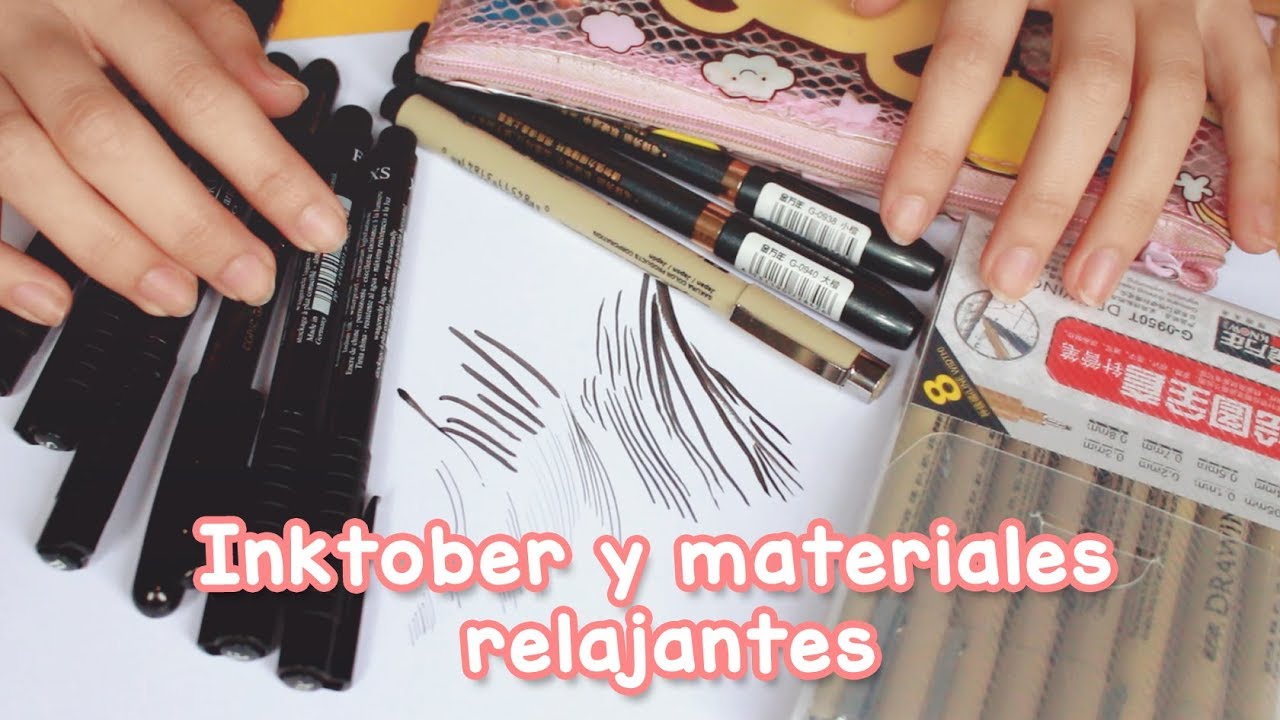 Inktober y materiales relajantes ✍