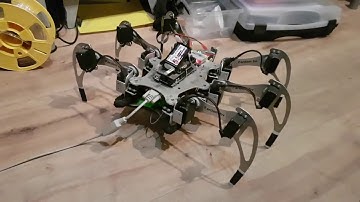 Hexapod controlled from Unity simulation trough serial servo controller