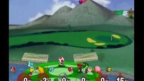 Super Smash Bros Melee CrazyMod - Mario, Link, Kirby and Pikachu with All Controllers 4-Players Team