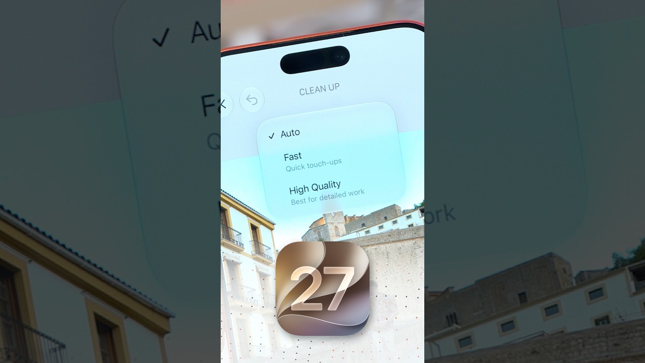 Clean Up in iOS 27 has had a BIG Upgrade! 🏞️ #shorts #iphone #ios27 #appleintelligence #tech