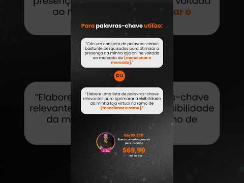 Prompts ChatGPT Para Melhorar Descrição De Produtos E-commerce