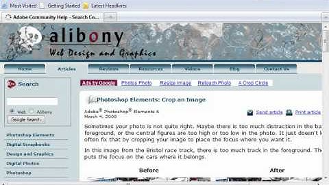 Photoshop Elements 9.0 Tutorial Elements Help Adobe Training Lesson 17.1