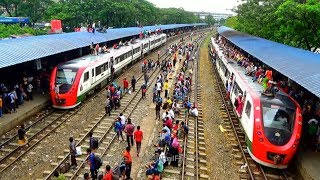 Dangerous crowd of Demu trains in Bangladesh / বাংলাদেশের ডেমু ট্রেনে বিপজ্জনক ভিড়