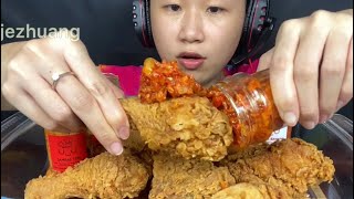 SAMBEL BAWANG DENGAN AYAM GORENG 😍🔥 #JEJEZHUANG #BELAJARASMR