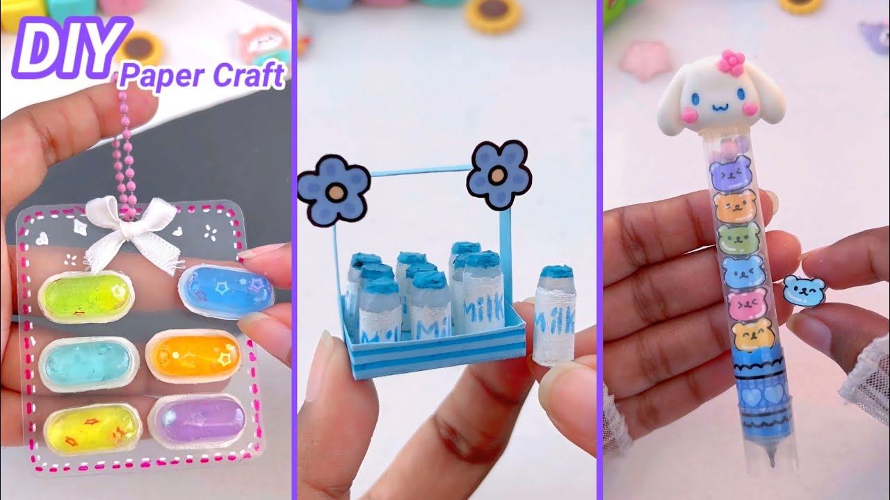 DIY Miniature Crafts Idea / Easy Craft Ideas / school hacks / mini ...