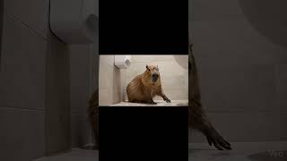 Capybara vs hand dryer